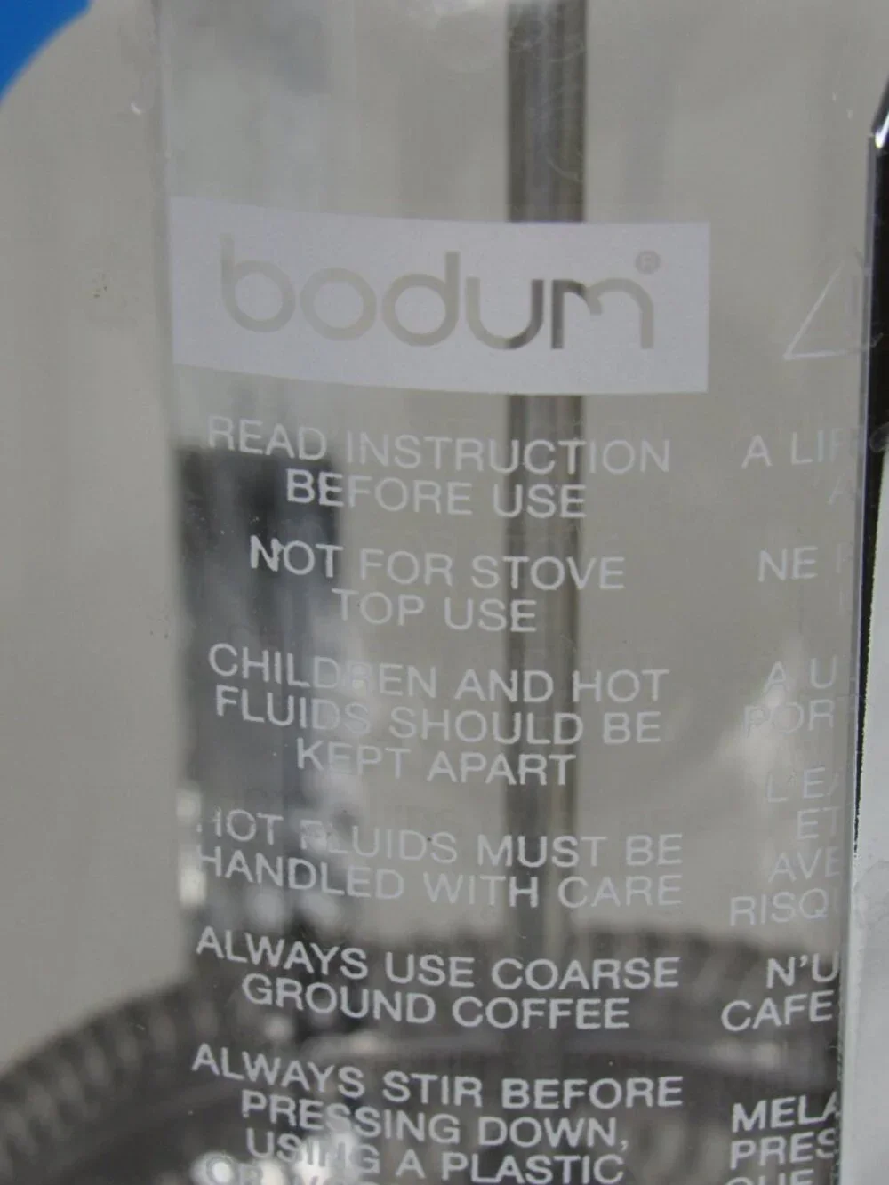 Bodum 70th Anniversary French Press Coffee 2014 Red Blue Yellow
